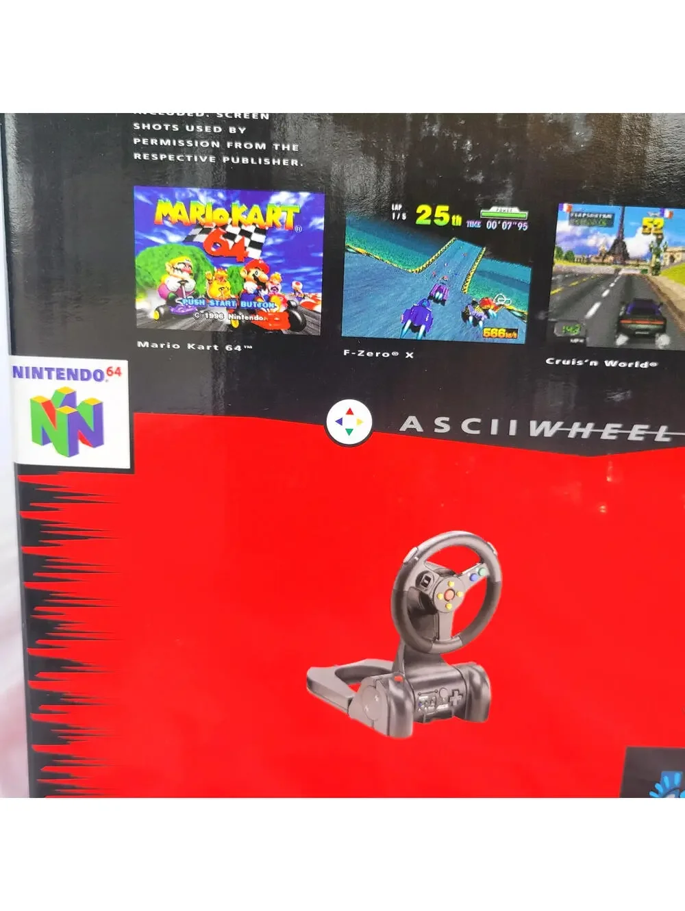 N64 Steering Wheel Controller Driving Games Nintendo 64 - for Mario Kart + more